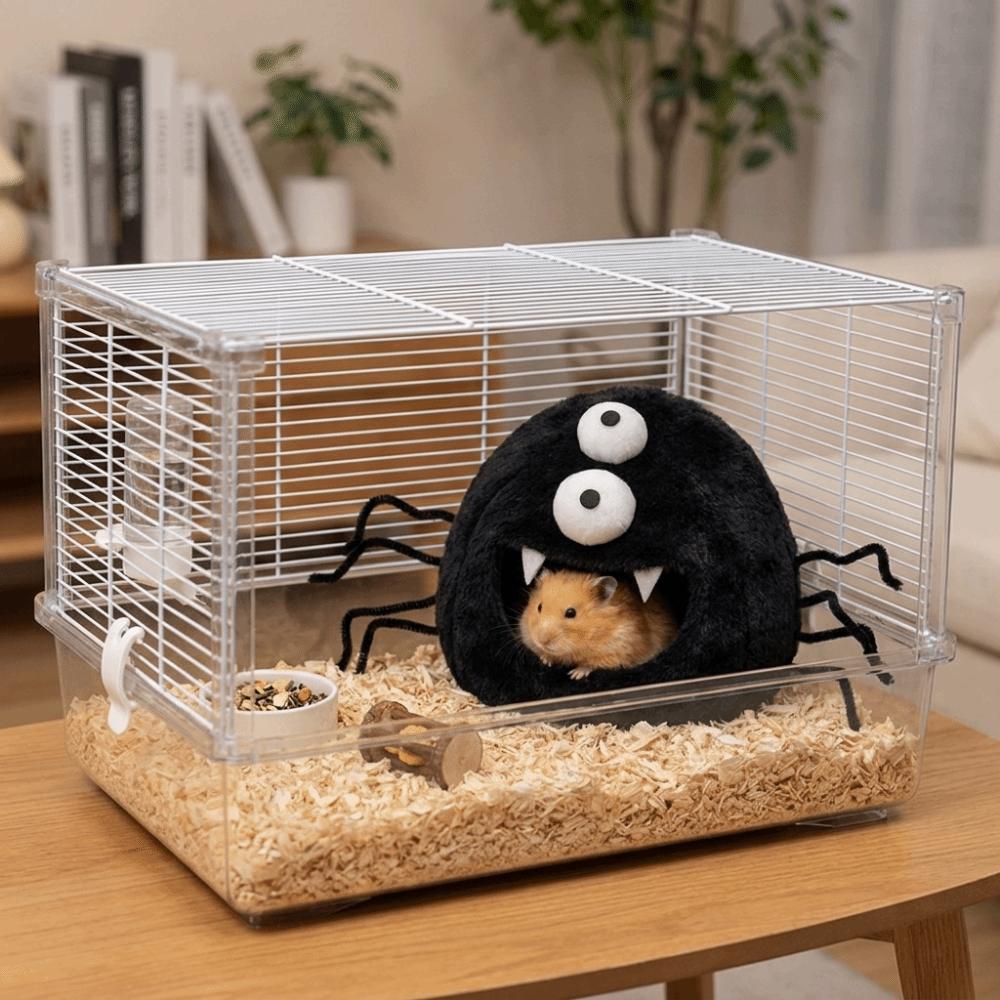 Semi-Enclosed Spider Shaped Pet Cotton Nest Warm Squirrel Villa  Autumn Winter Season