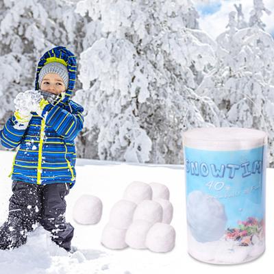 40 pezzi di palle di neve di Natale finte per decorazioni invernali per interni ed esterni in cotone artificiale
