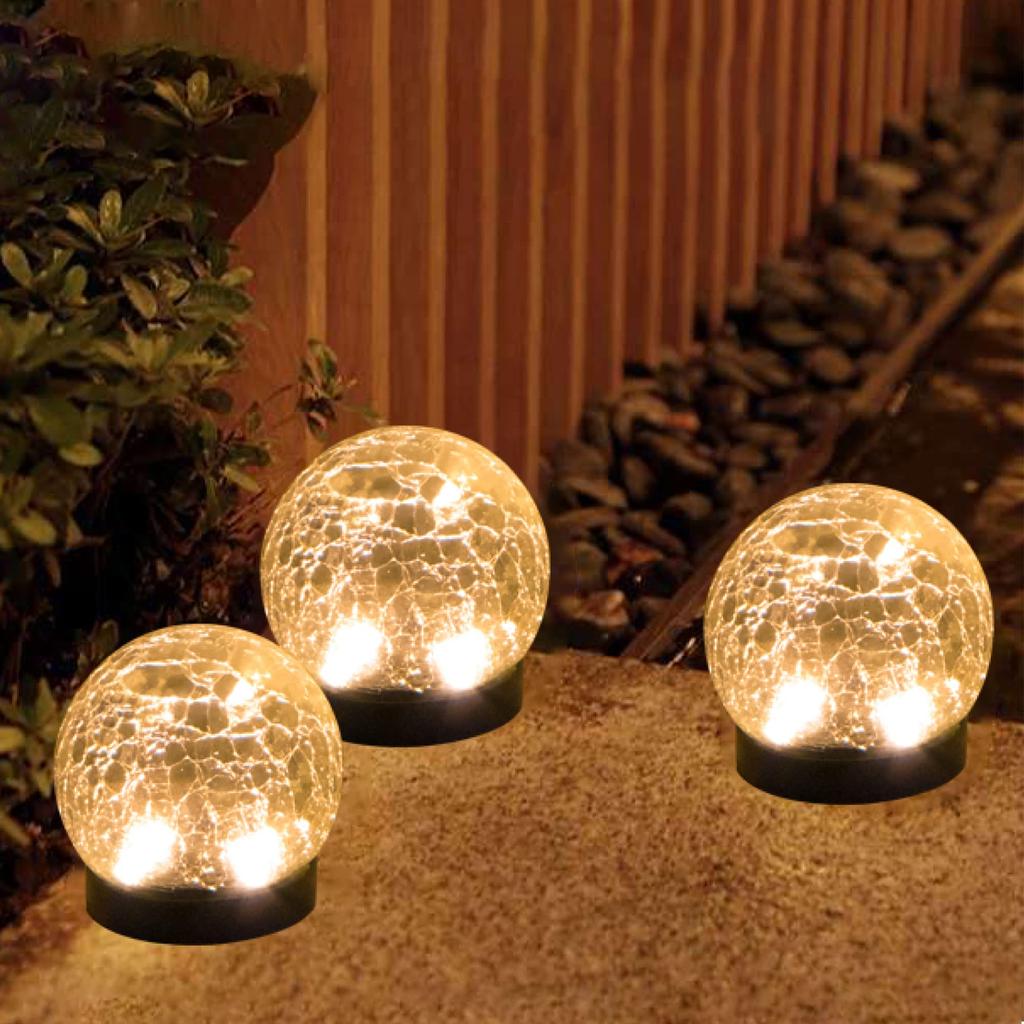 7Life Solar Light, Outdoor, Stylish Garden Light, IP65 Waterproof, Solar Panel Charging, Automatic Lighting, Ice Flower (Dome, 4)