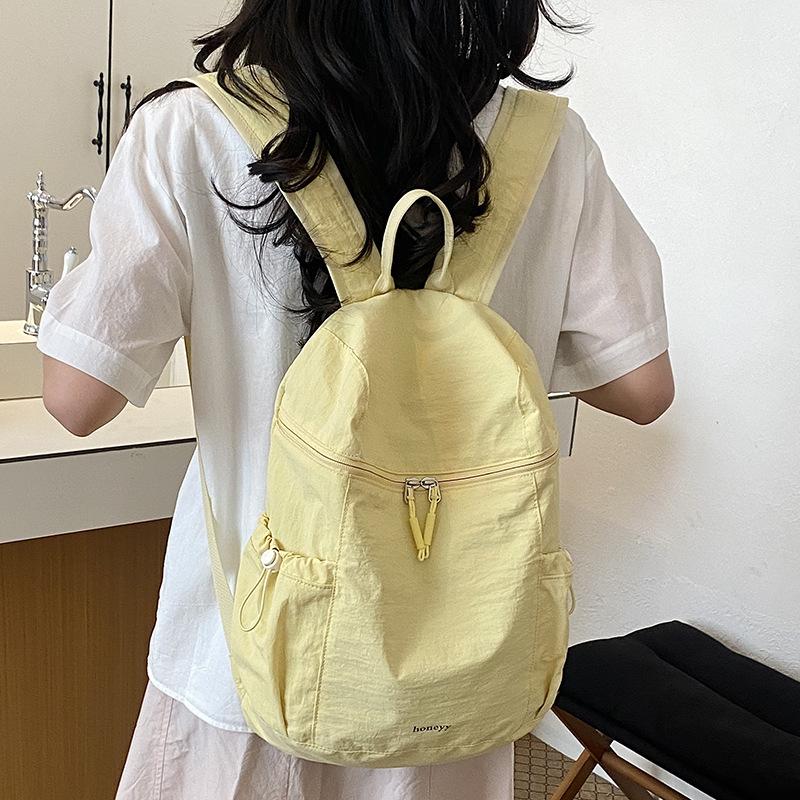 Schoolbag1011 New Simple Style Student Schoolbag Sports Light Schoolbag Women's Short-distance Travel Light Commuter Backpack