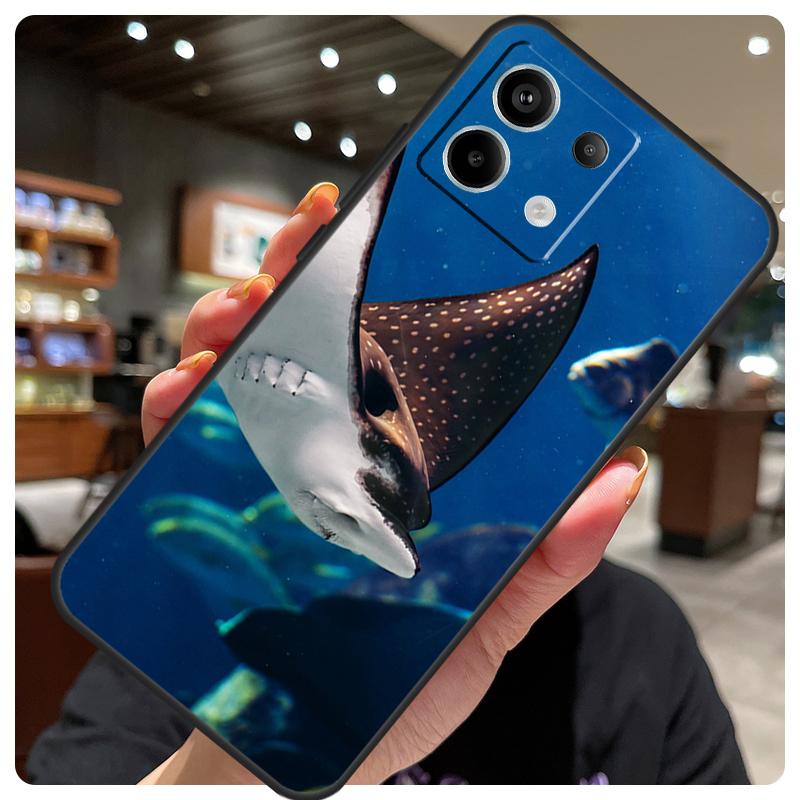 Animal Manta Ray Case For Xiaomi Redmi Note 12 9 10 11 13 14 15 Pro Plus Cover For Redmi 13C 12C 10C 14C 15 C