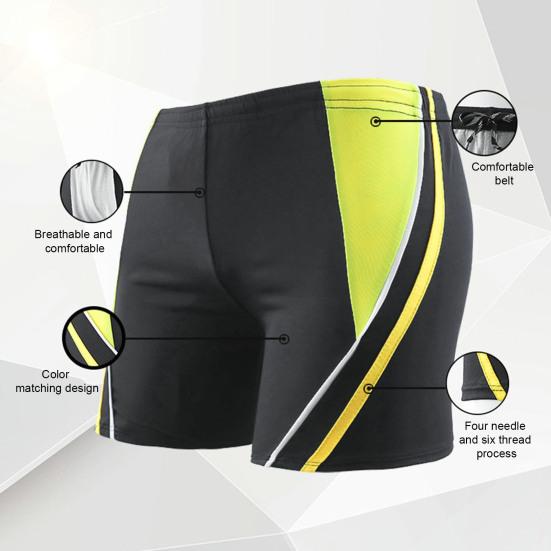 Bathing Trunks Trendy with Lining Anti-shrink Swimsuit Shorts Quick Drying Swimming Trunks Beach Shorts Beachwear