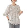 Spring 2026 Women's Polka Dot Lace Stand Collar Cardigan Shirt