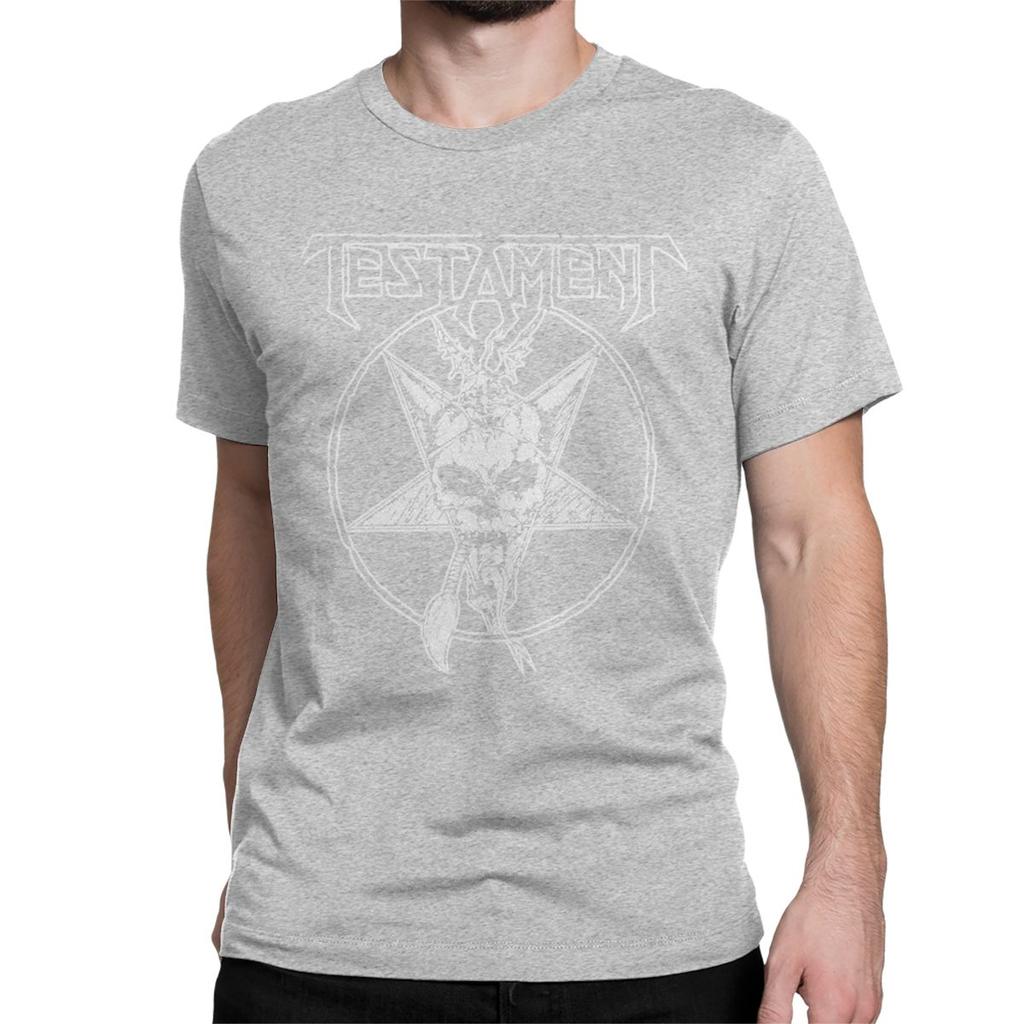 Men Women Metal Music Band Rock T Shirts Testament Pure Cotton Clothes Novelty Short Sleeve Crew Neck Tee Shirt Printed T-Shirts
