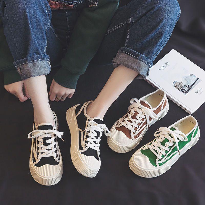 New spring, summer and autumn fashion women's single shoes canvas shoes flat-soled soft-soled casual versatile women's shoes
