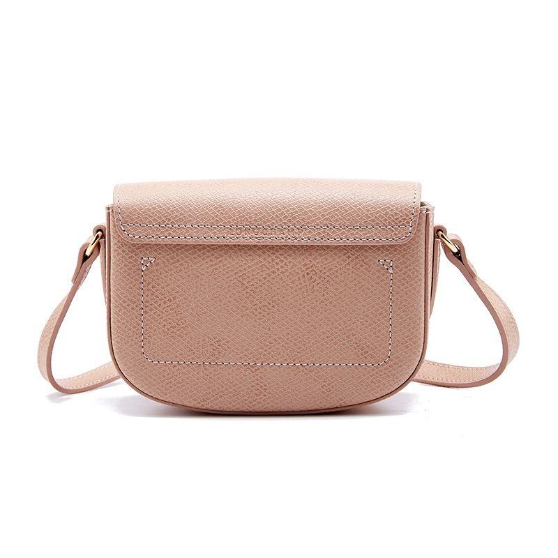 Longchamp Le Pliage 17 Snap Flap Closure Adjustable Shoulder Strap Pebbled Cowhide Crossbody Shoulder Bag Mini Women Printed Pink 10165HYZP64