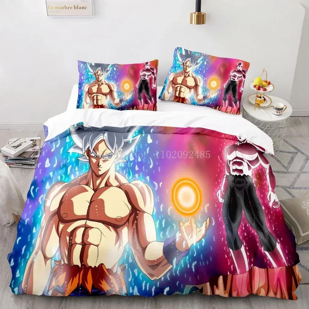 3D Print Dragon Ball Super Saiyan Son Goku Duvet Cover Bedding Set Double Twin Full Queen King Kids Bedclothes Quilt Cover