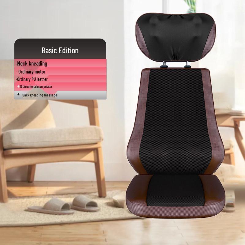 Electric Neck, Waist & Back Massager Cushion - Home Kneading Chair for Shoulder & Cervical Spine Relief Premium Model - Neck & Waist Massage