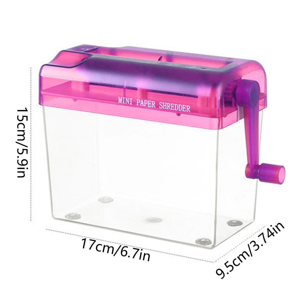Mini Portable Manual Shredder Sturdy Durable Paper Shredder for Christmas Birthday Holiday Gift