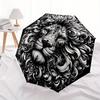 1pc Lion Head Ornament Automatic Umbrella - 8-Rib Foldable Design, Outdoor Adventures, and Family Celebrations Yy250829104