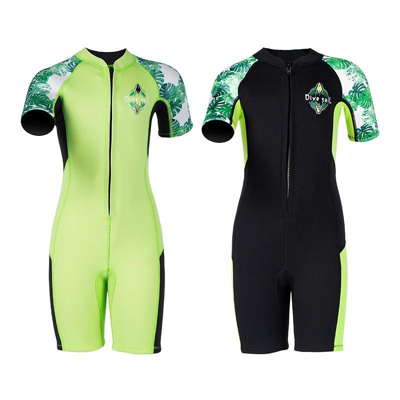 2.5mm Kids Neoprene Wetsuit Short Sleeve Full Body Dive Suit Snorkeling Surfing Cold Water Swimming