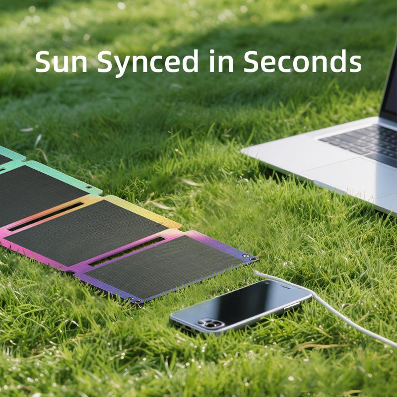 Newsmy A30 33W 4‑Fold Portable Solar Panel IP67 Waterproof Monocrystalline Silicon Solar Charger USB‑A Type‑C for Camping Hiking Travel