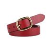 Trendy Women's Belt Sliver Metal Buckle Belt Jeans Belt Retro Gold Buckle Girdle Genuine Leather Belt Fashion Decoration Belts
