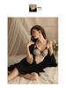 Fiyun Sexy Backless Lace Satin Slip Nightgown 