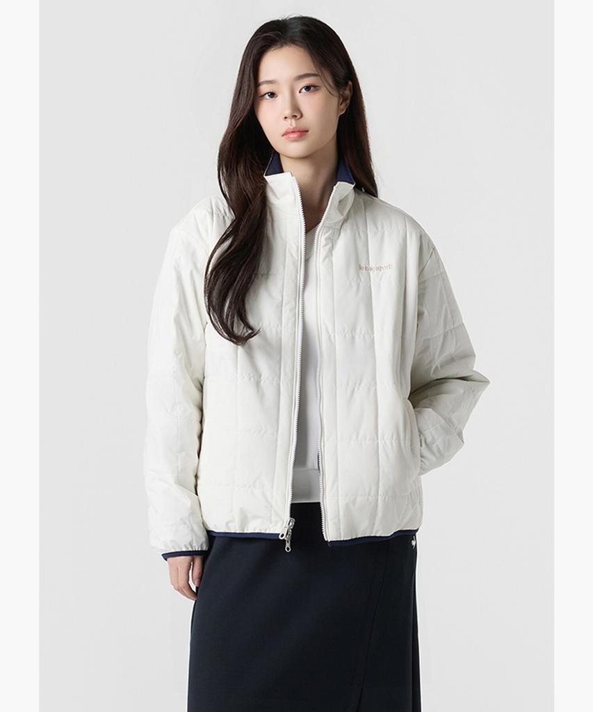 Lecoq Uni Reversible Loose Fit Padded Jacket - Ivory Qr123Lpd11
