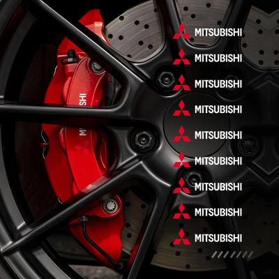 Car Brake Caliper Badge Stickers Heat Resistant Cover Decorate For Mitsubishi Outlander 3 Xl Lancer 9 EX ASX Colt Grandis Pajero