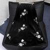 Heavy Industry Embroidery Sequins Velvet Plus-Size Black A-line Winter Skirt