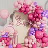 Balloon garland butterflies pink purple balloons for birthday 1st birthday xxl 133pcs
