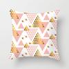 New Pink Geometric Ultra-short Velvet Pillow Case Home Sofa Cushion Pillow
