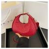 Niche design fashion woven handbag 2025 new fashion armpit bag women's shoulder messenger bag crescent bag
