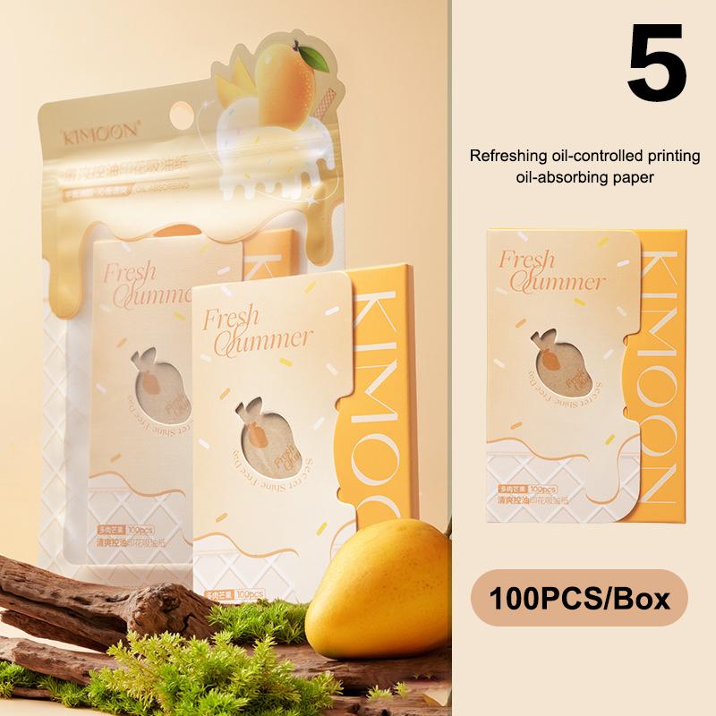 100 Sheets Portable Blotting Papers – Oil-Absorbing Facial Wipes for Oil Control and Mattifying