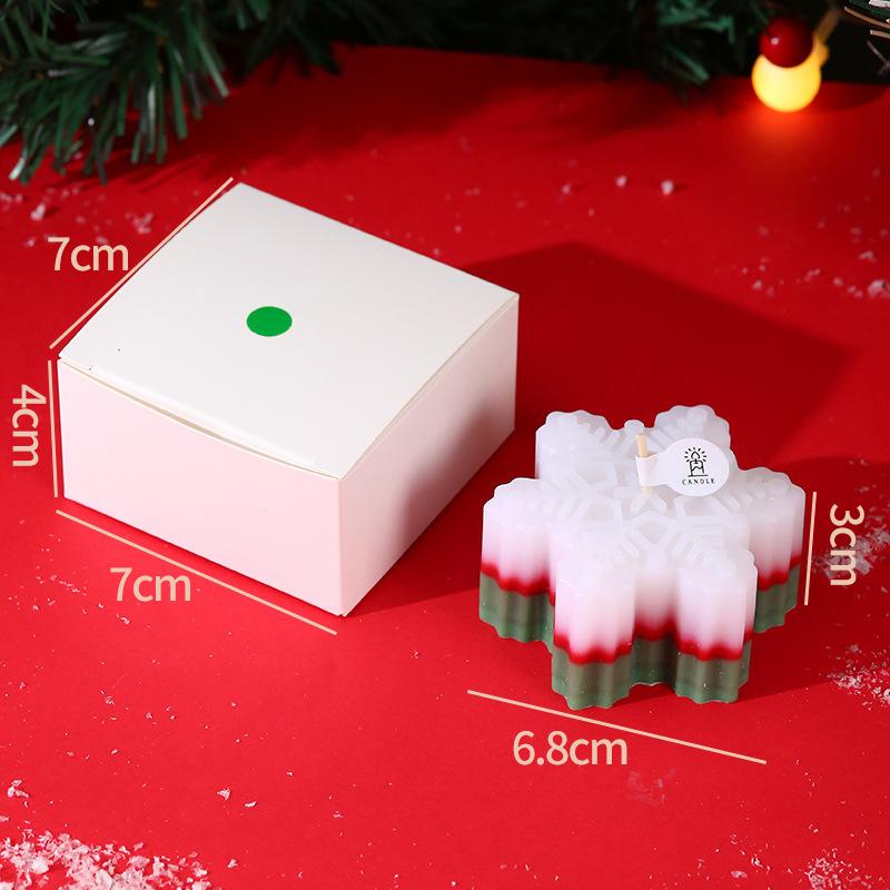 Christmas Snowflake Aroma Candle Creative Shape Fragrance Candle Souvenir Home Decoration Gift