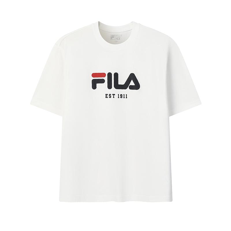 Fila Original Comfortable Crew Neck Short Sleeve T-Shirt Men Tops F51U629105F-WT