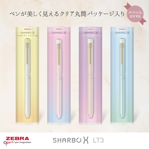 Zebra Sharbo X LT3 Multi-Function Pen, Nuance Color, Shabby Blue Barrel, with Refill, P-SB22-NC-SBB