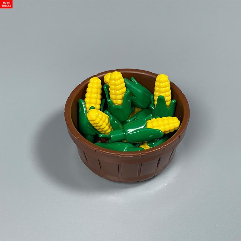 Non-Toxic Moc Bricks Crops Corn Plant Vegetables Food Farm Scene Educational Building Blocks Assembled Children'S Toys