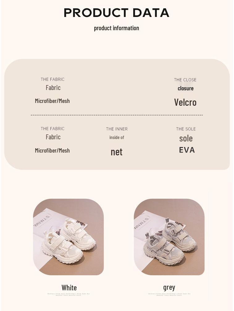 Girls' Breathable Mesh Sneakers - New 2025 Spring/Autumn Collection