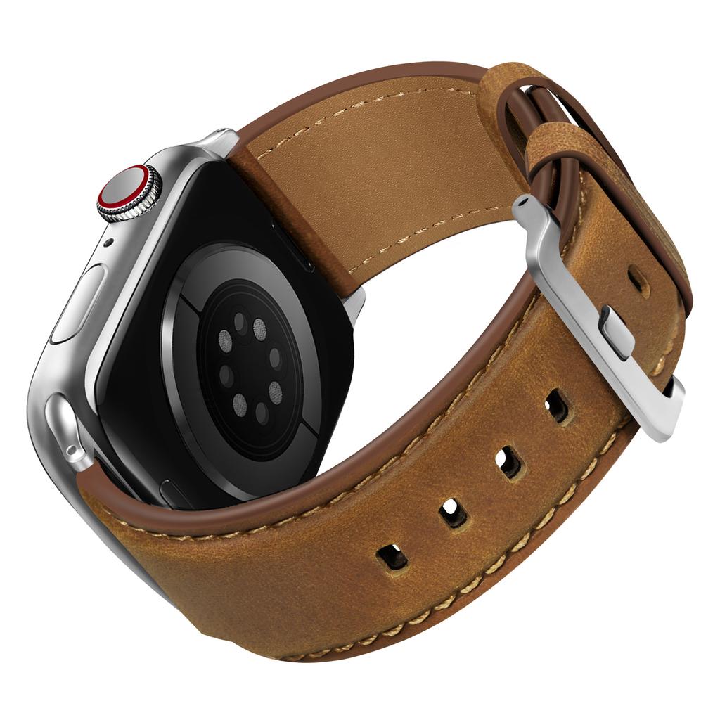Watch Band for Apple Watch Ultra 3 2 1 49mm/Series 11 10 46mm/9 8 7 45mm/SE3 SE2 SE 6 5 4 44mm/3 2 1 42mm Genuine Cow Leather Strap