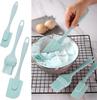 Silicone Oil Brush and Spatula Set, High Heat Resistant Silicone Basting for Bakery and Cooking (Green/Pink))