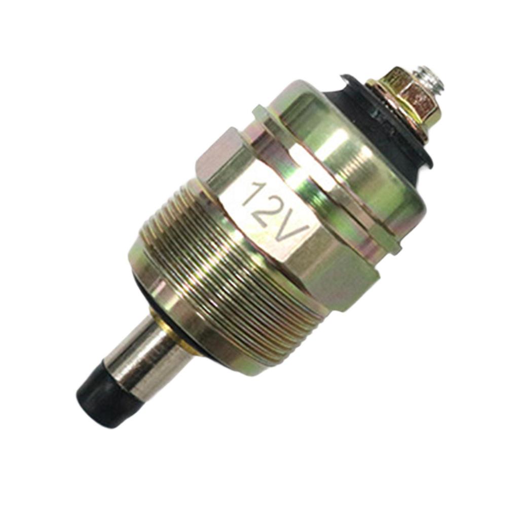 Fuel Pump Solenoid Fuel Shutoff Solenoid 12V Fuel Injection Pump Upgrade Diesel Fuel Shut Off Solenoid Valve Shutoff Solenoid