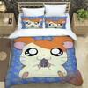 3D Printing Cartoon Lovely Hamtaro Bedding Set Duvet Cover Pillow Set Birthday Gift Children Quilt Cover Bedding Home Textiles