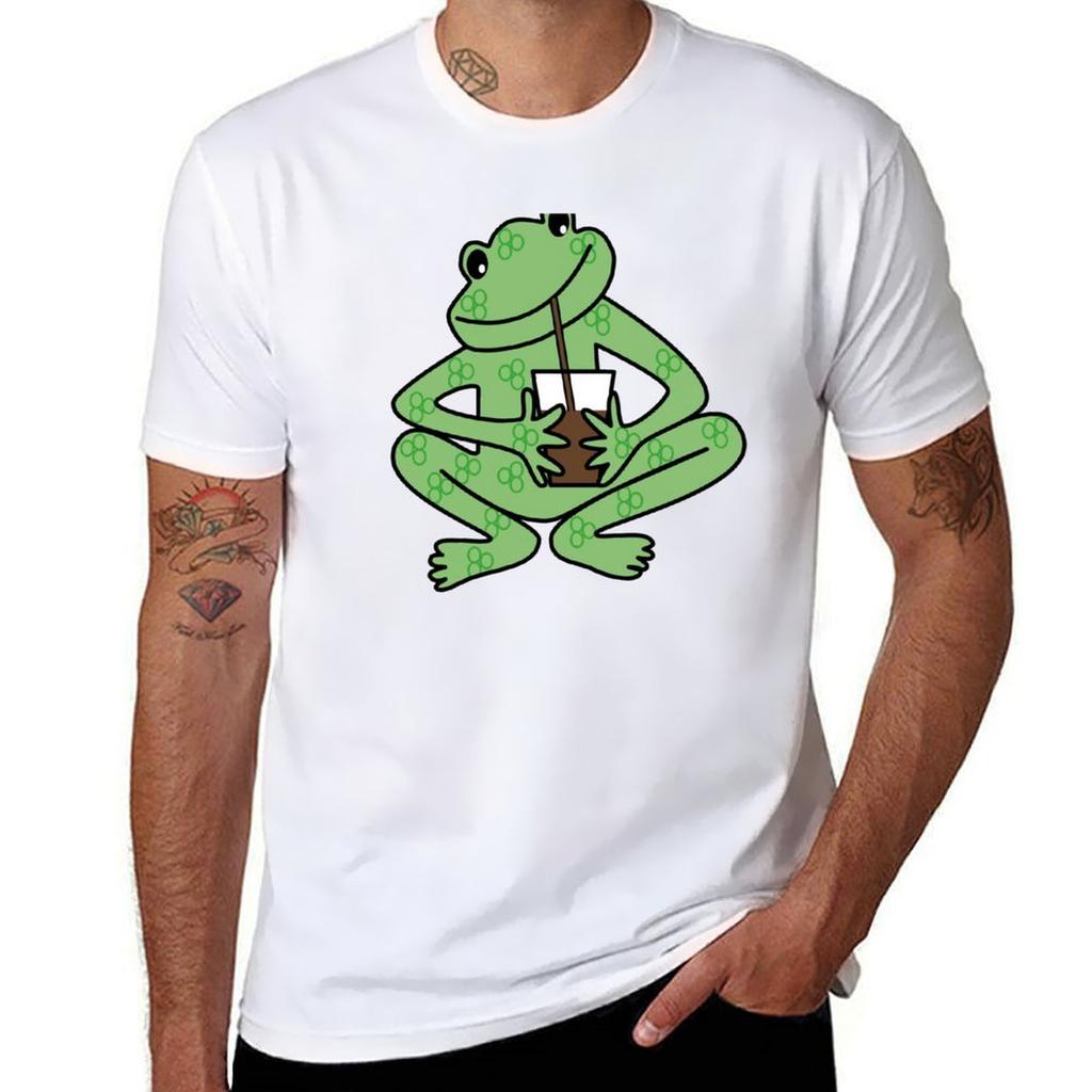 Beebthings Alberto Frog T-Shirt Basketball Graphic Tees Anime Figures Graphics Anime Heavyweight T Shirts for Men