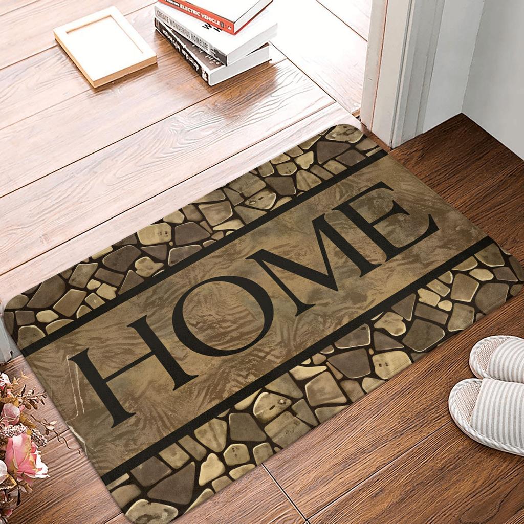 Europe Style Simulation Stone Doormat Mat Anti-Slip  Bathroom Kitchen Garage Rug Carpet 40*60cm