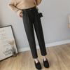2022 Autumn Winter Korean Stytle Streetwear Vintage High Waist Casual Solid Color HaremWoolen Trousers Wool Straight Pants Women