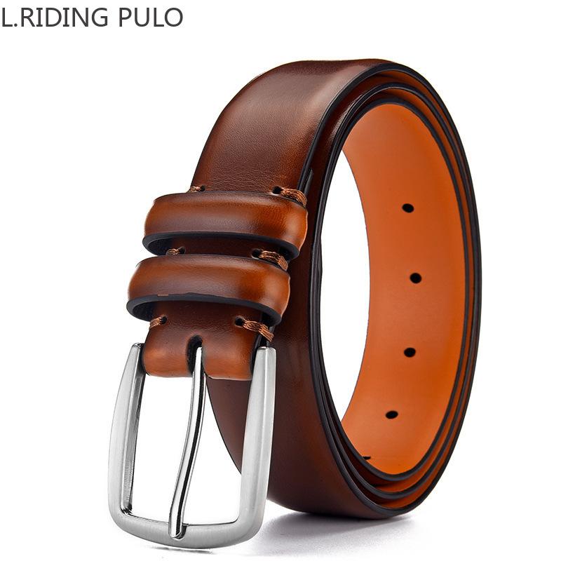 

Мужской ремень с пряжкой, повседневный универсальный кожаный ремень