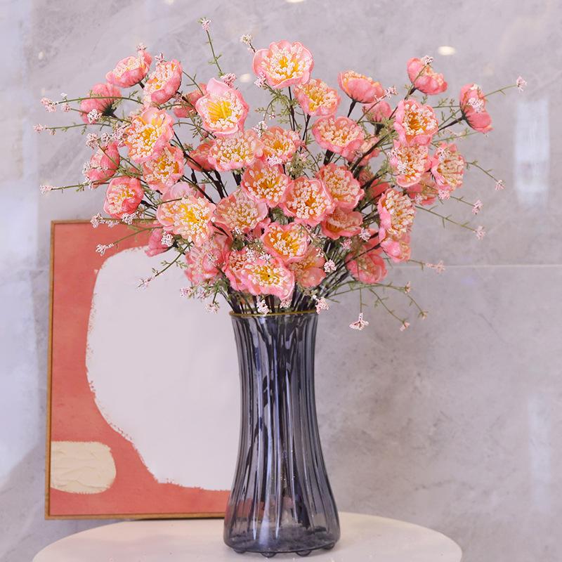 Азалия Искусственный Цветок 60см Розовый Бабочка Комната Свадьба Дом Украшения Стола Вечеринка DIY Букет Подарки 1шт