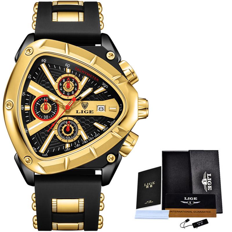 Business Sport Men's Quartz Wristwatches Fashion Military Silicone Watch for Men Waterproof Date Chronograph Montre Homme