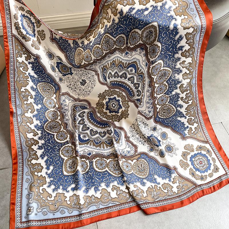 Vysoce kvalitní luxusní hedvábné šátky čelenka Šály Šála na krk pro ženy Řetízek Hedvábný šátek Dámská ozdobná šála