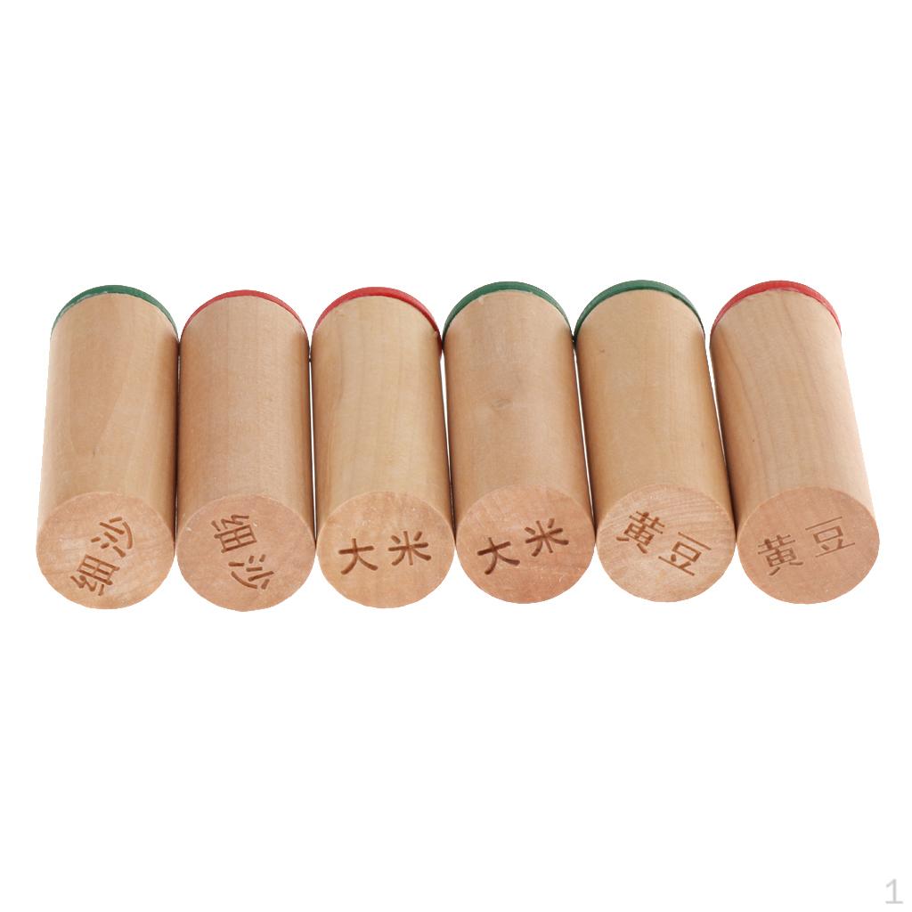 

Деревянный сенсорный материал Монтессори — звуковые цилиндры 6 шт.