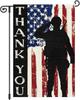 Louise Maelys Thank You Veterans Garden Ag Memorial Day American Soldier 12x18 Inch Double Sided Stars and Stripes Patriot SSL