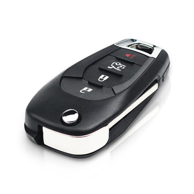 KEYYOU For Chevrolet Cruze Trax LS Badge Spark Sonic Aveo Tracker Onix RS Trailblazer 2/3/4 Buttons Remote Flip Key Shell Case