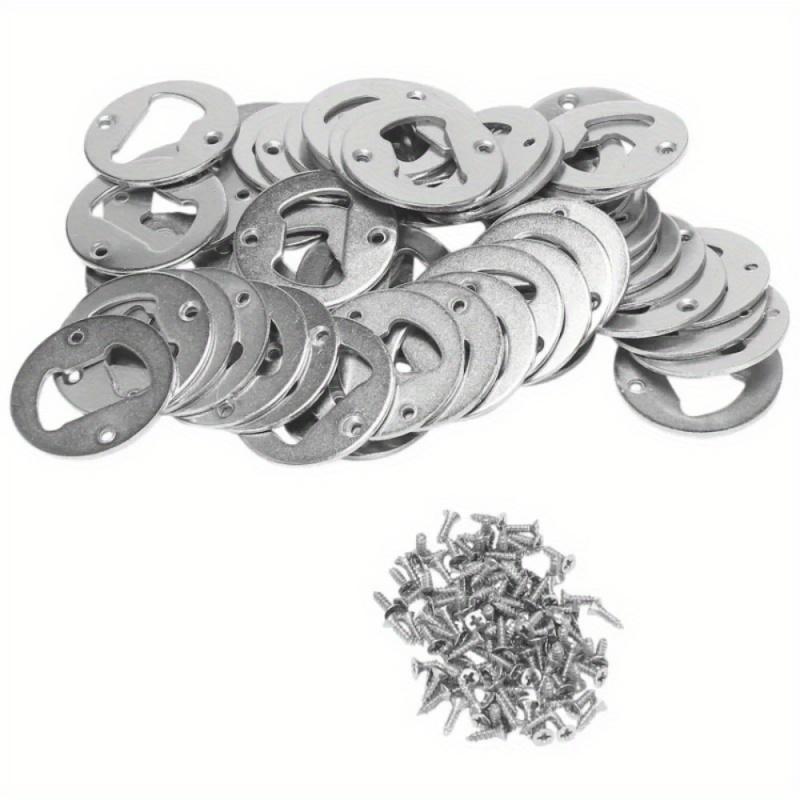 10/20Pcs Bottle Opener Insert Metal Round DIY Bottle Opener Hardware Kit with Screws Hardware Parts 6