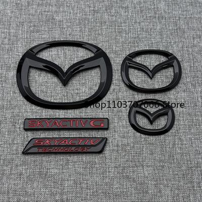 Para 2015-2026 MX-5 ND1 ND2 ND3 Logo ABS Negro Emblema Capó del Coche Rejilla Frontal Maletero Trasero Emblema Insignia Pegatina Letra refit