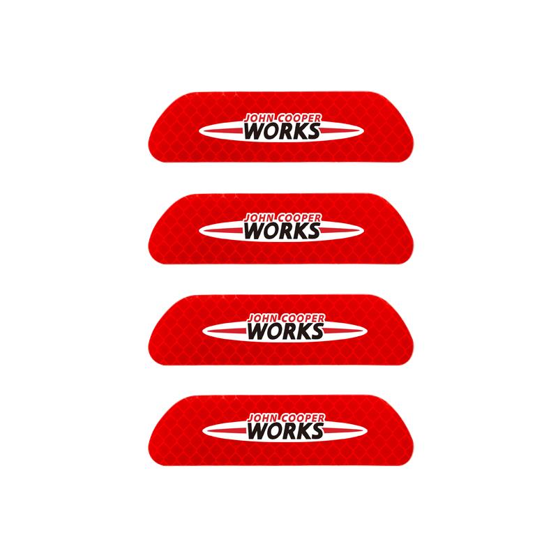 MINI Car Door Reflective Sticker Night Light Warning Decal For BMW MINI One Cooper JCW Countryman Clubman Cabrio Paceman Coupe