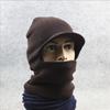 Middle-aged and elderly people leak their eyes in winter, thread caps, face masks, warm thread caps, cycling cold knitted hats