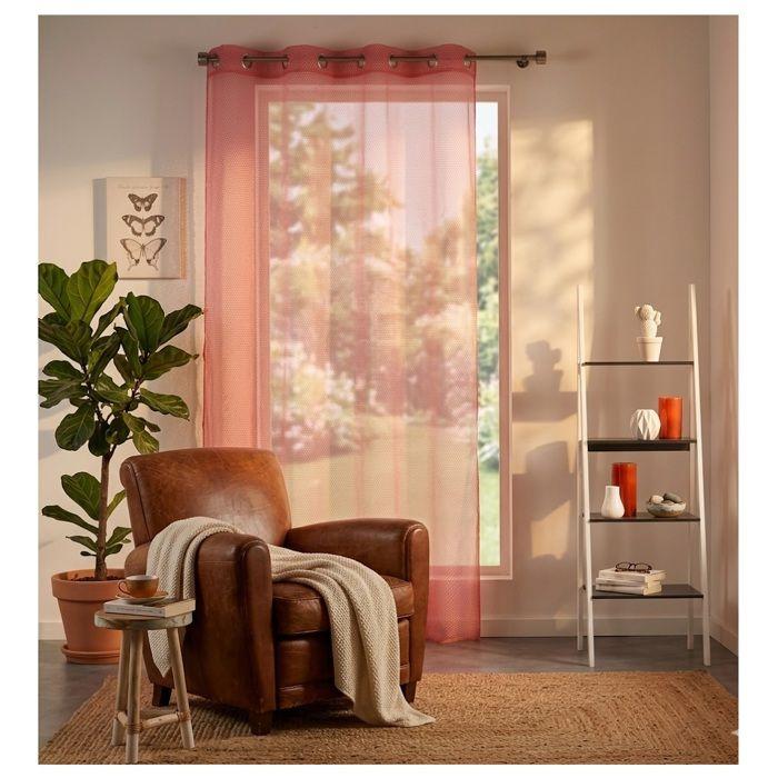 Panneau rideau voile - EDEN - Galactic - 140 x 240 cm - menthe - 8 œillets métal Ø4,5 cm