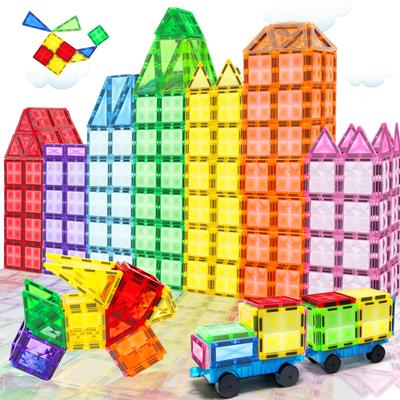 Juego de Construcción Magnético de Bloques 3D Juguetes Para Niños de 3+ Años Montessori Educativo STEM Bloques de Construcción Juguetes Con Ruedas